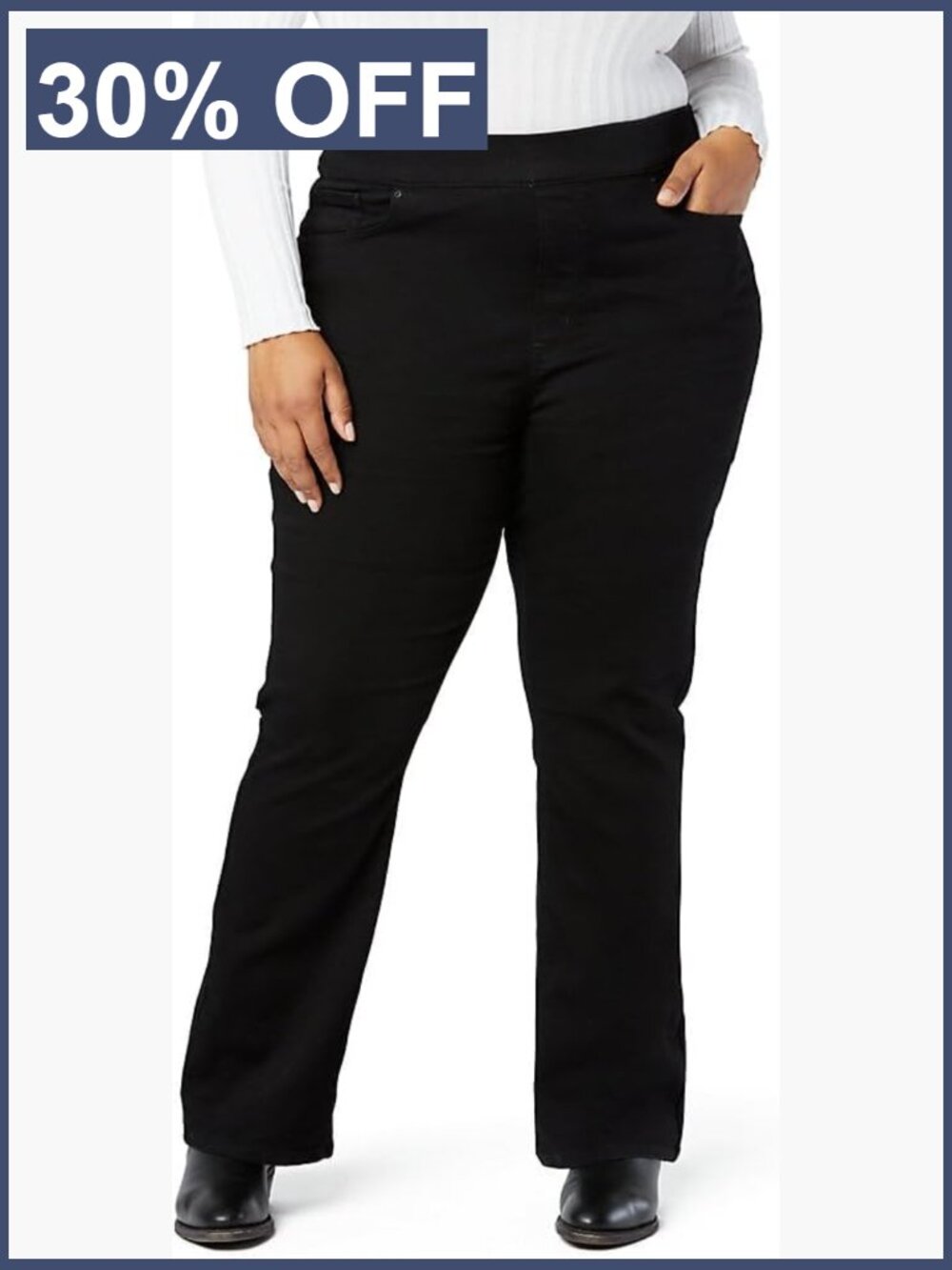 Signature Totally Shaping Pull-on Bootcut Jeans High-Rise Stretch Denim Plus